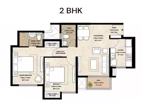 Mahindra Vista 2 bhk